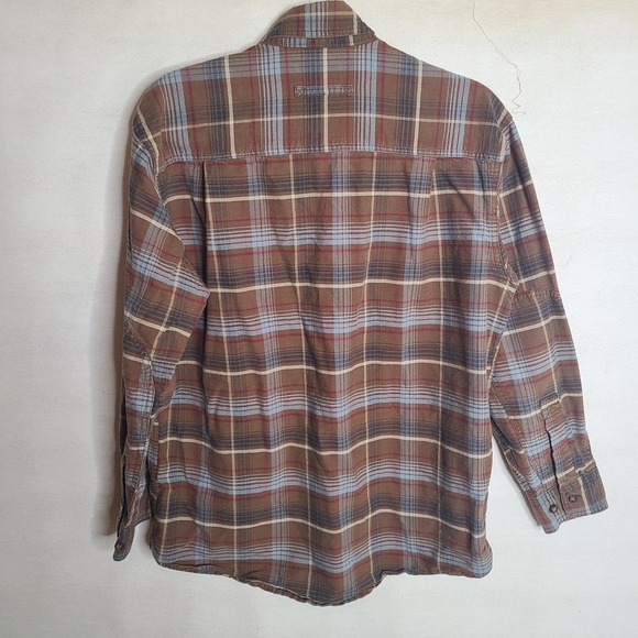 Woolrich Mens Plaid Button Down Flannel Shirt Outdoor Casual Brown Medium - Picture 2 of 5